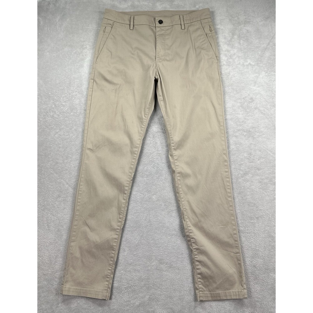 Birddogs Chino Pants Mens 32x32 (Fits 32x31) Beige Stretch Performance Casual - Picture 2 of 13